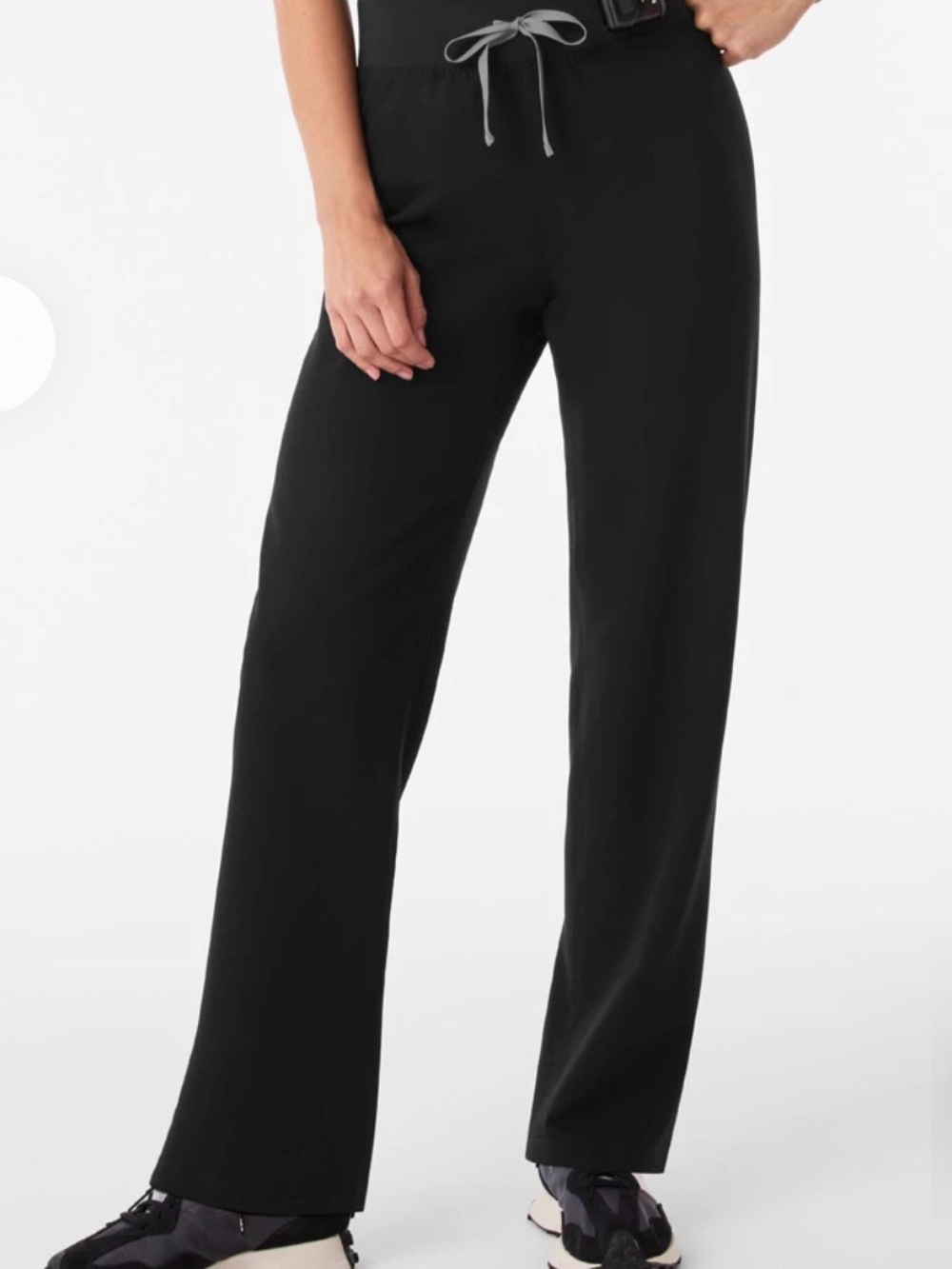 NWOT Figs Black Livingston High-Rise Straight-Leg Scrub Pants *Tall length*